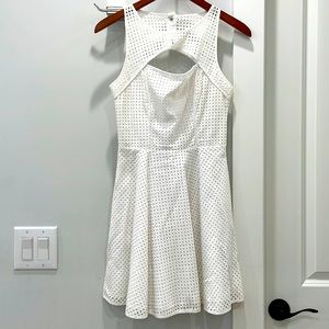 Guess fit and flare white dress
